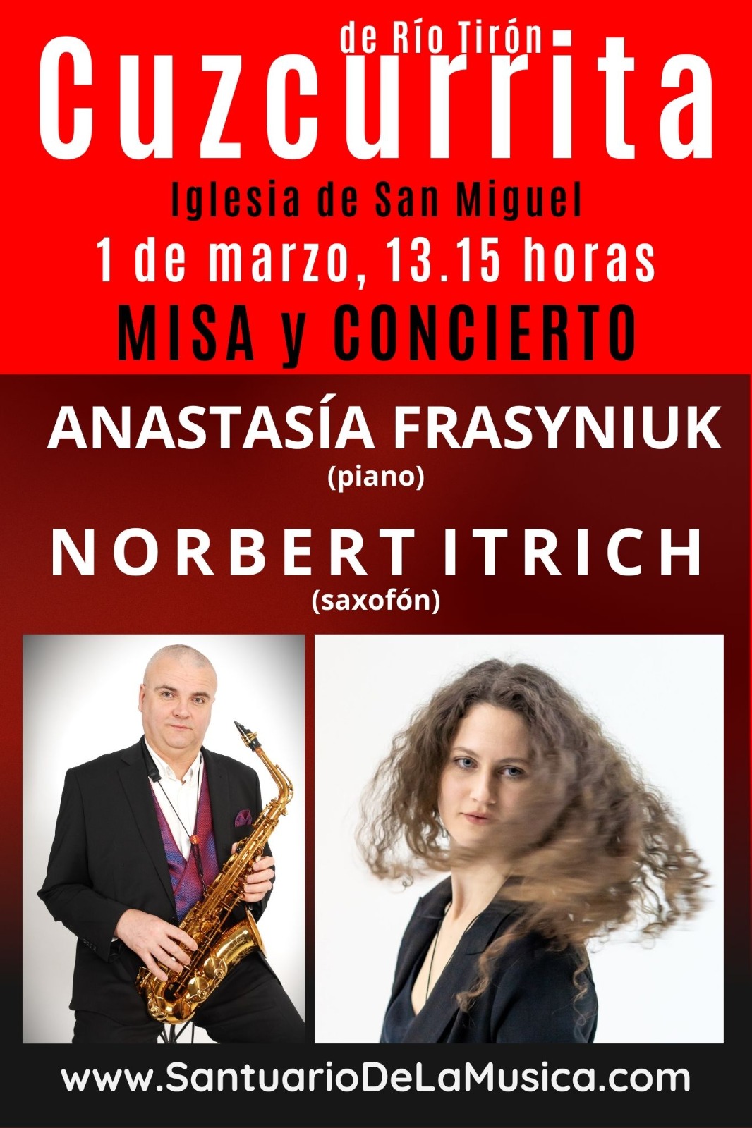 Concierto piano y saxofón 1 de marzo